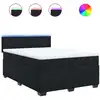 Image de vidaXL Lit boxspring avec matelas noir 160x200 cm velours