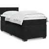 Image de vidaXL Lit boxspring avec matelas noir velours