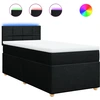Image de vidaXL Lit boxspring avec matelas noir 80x200 cm tissu