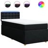 Image de vidaXL Lit boxspring avec matelas noir 80x200 cm tissu