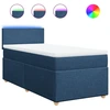 Image de vidaXL Lit boxspring avec matelas bleu 90x190 cm Tissu