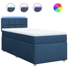 Image de vidaXL Lit boxspring avec matelas bleu 90x190 cm Tissu