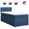 Image de vidaXL Lit boxspring avec matelas bleu 90x190 cm Tissu
