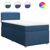Image de vidaXL Lit boxspring avec matelas bleu 90x200 cm Tissu