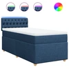Image de vidaXL Lit boxspring avec matelas bleu 90x200 cm Tissu