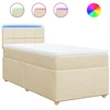 Image de vidaXL Lit boxspring avec matelas Crème 100x200 cm Tissu