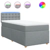 Image de vidaXL Lit boxspring avec matelas gris clair 100x200 cm Tissu