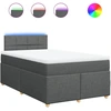 Image de vidaXL Lit boxspring avec matelas gris foncé 120x190 cm Tissu