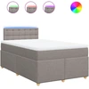 Image de vidaXL Lit Boxspring avec matelas Taupe 120x200 cm Tissu