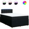 Image de vidaXL Lit boxspring avec matelas noir 120x200 cm Tissu