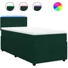 Image de vidaXL Lit boxspring avec matelas vert foncé 80x200 cm velours