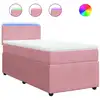 Image de vidaXL Lit boxspring avec matelas rose 80x200 cm velours