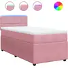 Image de vidaXL Lit boxspring avec matelas rose 80x200 cm velours