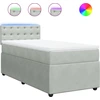 Image de vidaXL Lit boxspring avec matelas gris clair 80x200 cm velours