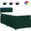 Image de vidaXL Lit boxspring avec matelas vert foncé 80x200 cm velours