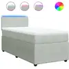 Image de vidaXL Lit boxspring avec matelas gris clair 90x190 cm velours