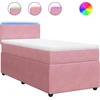 Image de vidaXL Lit boxspring avec matelas rose 90x190 cm velours
