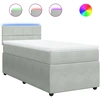 Image de vidaXL Lit boxspring avec matelas gris clair 90x190 cm velours