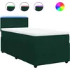 Image de vidaXL Lit boxspring avec matelas vert foncé 90x200 cm velours