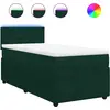 Image de vidaXL Lit boxspring avec matelas vert foncé 90x200 cm velours