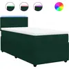 Image de vidaXL Lit boxspring avec matelas vert foncé 100x200 cm velours
