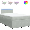 Image de vidaXL Lit boxspring avec matelas gris clair 120x200 cm velours