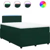Image de vidaXL Lit boxspring avec matelas vert foncé 120x200 cm velours