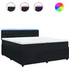 Image de vidaXL Lit boxspring avec matelas noir 200x200 cm velours