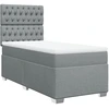 Image de vidaXL Lit boxspring avec matelas gris clair 80x200 cm Tissu