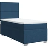 Image de vidaXL Lit boxspring avec matelas bleu 90x190 cm Tissu