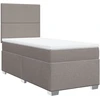 Image de vidaXL Lit boxspring avec matelas Taupe 100x200 cm Tissu