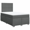 Image de vidaXL Lit boxspring avec matelas gris foncé 120x200 cm Tissu