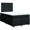 Image de vidaXL Lit boxspring avec matelas noir 120x200 cm Tissu