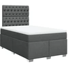 Image de vidaXL Lit boxspring avec matelas gris foncé 120x200 cm Tissu