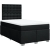Image de vidaXL Lit boxspring avec matelas noir 120x200 cm Tissu