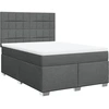 Image de vidaXL Lit boxspring avec matelas gris foncé 140x190 cm Tissu