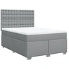 Image de vidaXL Lit boxspring avec matelas gris clair 140x190 cm Tissu