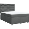 Image de vidaXL Lit boxspring avec matelas gris foncé 160x200 cm Tissu
