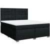 Image de vidaXL Lit boxspring avec matelas noir 180x200 cm Tissu