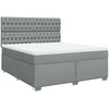Image de vidaXL Lit boxspring avec matelas gris clair 180x200 cm Tissu