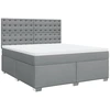 Image de vidaXL Lit boxspring avec matelas gris clair 180x200 cm Tissu