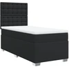 Image de vidaXL Lit boxspring avec matelas noir 100x200 cm similicuir