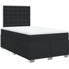 Image de vidaXL Lit boxspring avec matelas noir 120x190 cm similicuir
