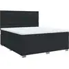 Image de vidaXL Lit boxspring avec matelas noir 180x200 cm similicuir