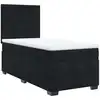 Image de vidaXL Lit boxspring avec matelas noir 80x200 cm velours