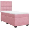 Image de vidaXL Lit boxspring avec matelas rose 80x200 cm velours