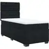 Image de vidaXL Lit boxspring avec matelas noir 80x200 cm velours