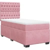 Image de vidaXL Lit boxspring avec matelas rose 80x200 cm velours