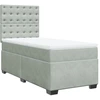 Image de vidaXL Lit boxspring avec matelas gris clair 80x200 cm velours