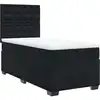 Image de vidaXL Lit boxspring avec matelas noir 80x200 cm velours